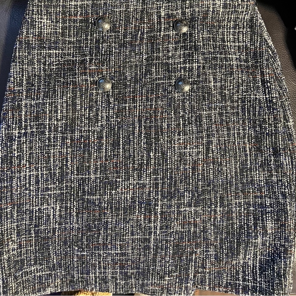 LOFT Black and White Tweed Skirt